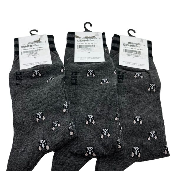 Bar III Men's Bulldog Boxer Frenchie Dog Socks size 7-12 Gray Lot of Three - Picture 5 of 15